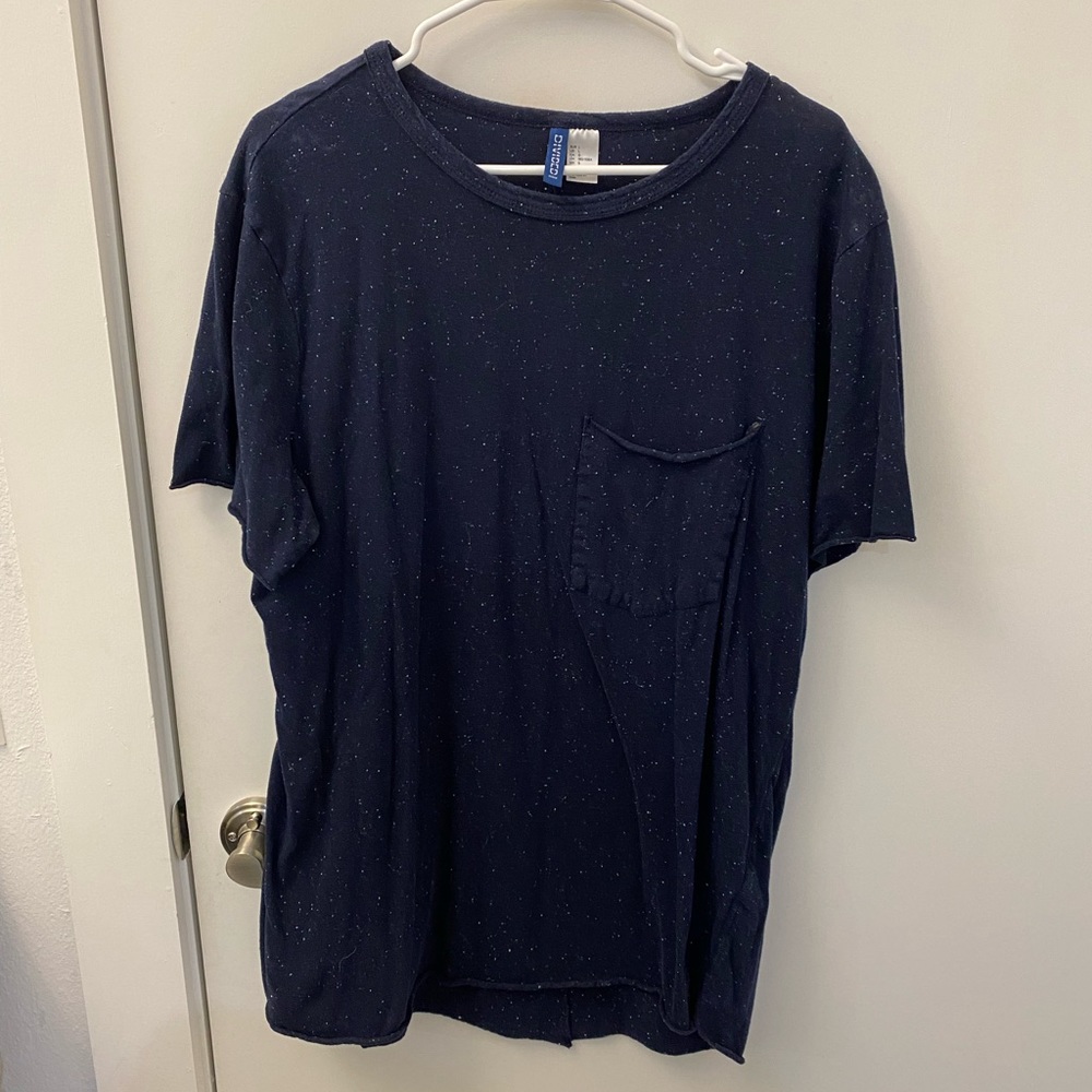 Men's Navy Speckled T-Shirt